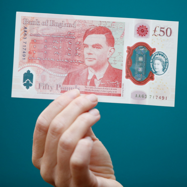 ALAN TURING THE FACE ON A £50 BANKNOTE